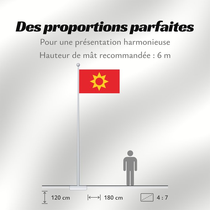 Proportions du drapeau : Proposal of Macedonia	One of the four flag proposals for a new flag of Macedonia  1995	Macédoine (proposition 1995)	Macedonia (propuesta 1995)	Mazedonien (Vorschlag 1995)	Macedonia (proposta 1995)	Едно од четирите предлог-знамиња