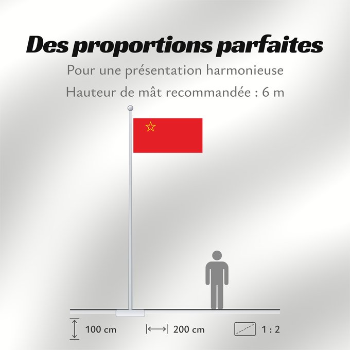 Proportions du drapeau : SR Macedonia Socialist Republic of Macedonia République socialiste de Macédoine República Socialista de Macedonia