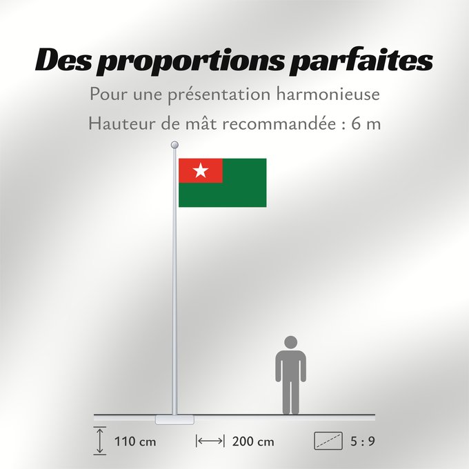 Proportions du drapeau : Union Solidarity and Development Association