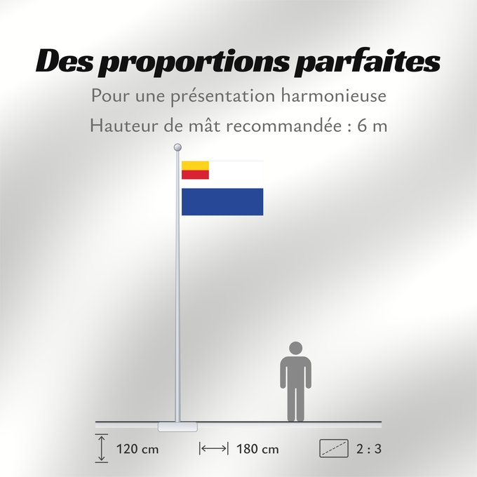 Proportions du drapeau : Duiven	Dutch municipality of Duiven