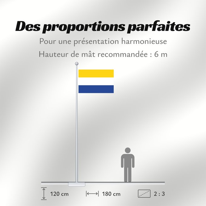 Proportions du drapeau : Heerhugowaard Dutch city of Heerhugowaard