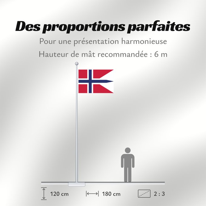 Proportions du drapeau : Norway	Norvège	Noruega	Norwegen	Norvegia	Noorwegen	Norwegii	Þjóðfáni Noregs	Banniel Norvegia	Norska	Norwy	Norges	Norvegio	Noregs	Norveške	Norski fáninn	Norvegiae	Norges flagg	Det norske flagget	Norgga leavga	Stän Norgäna