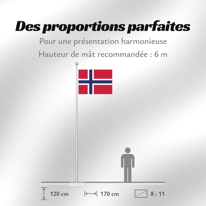 Proportions du drapeau : Jan Mayen