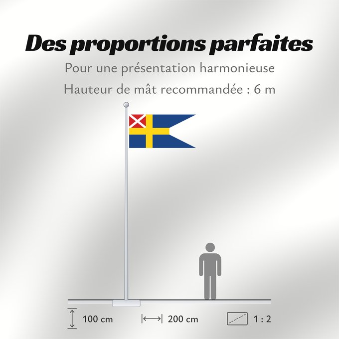 Proportions du drapeau : Sweden  1818-1844   alternative	Sweden (1818-1844) (alternative)	Suède (1818-1844) (alternative)	Suecia (1818-1844) (alternativa)	Schweden (1818-1844) (alternativ)	Svezia (1818-1844) (alternativa)	Alternative flag of Sweden  1818-1844
