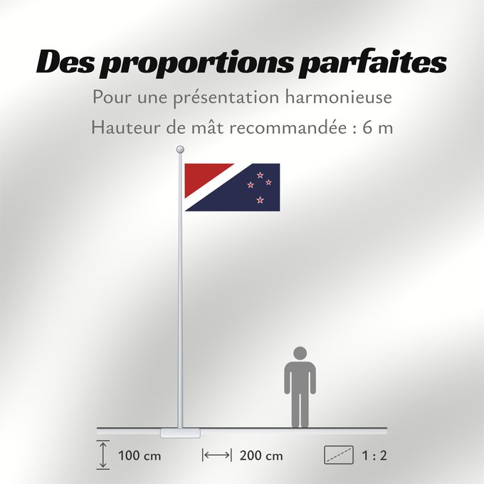Proportions du drapeau : John Traft s New Zealand