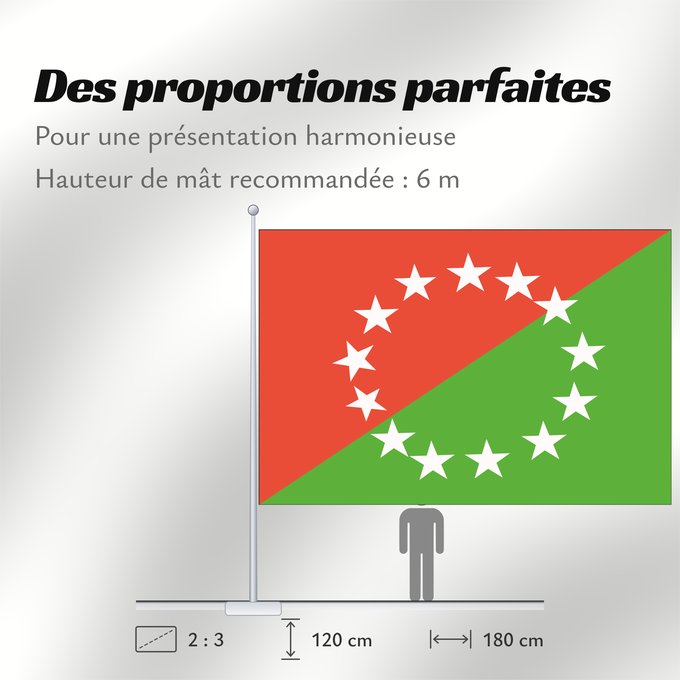 Proportions du drapeau : Chiriqui  Panamà	Chiriquí