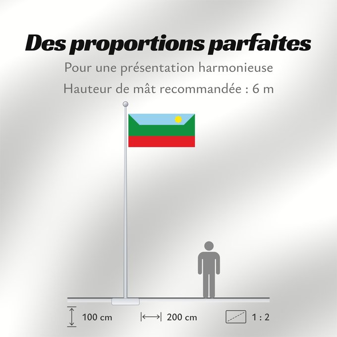 Proportions du drapeau : Chachapoyas	Llaqta wiphala