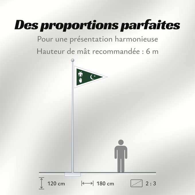 Proportions du drapeau : State of Dir État de Dir Estado de Dir Staat Dir Stato di Dir A simplified flag of the historical Pakistani state of Dir