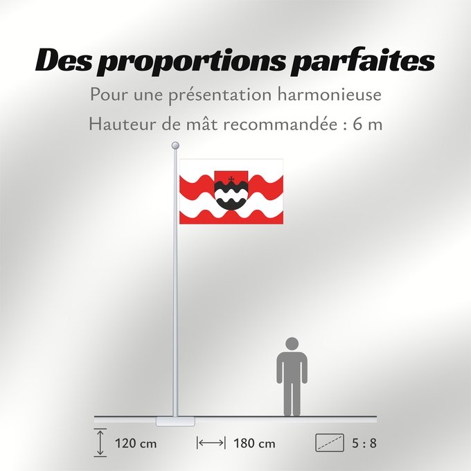 Proportions du drapeau : Chełmno flaga	Chełmno	Chełmna