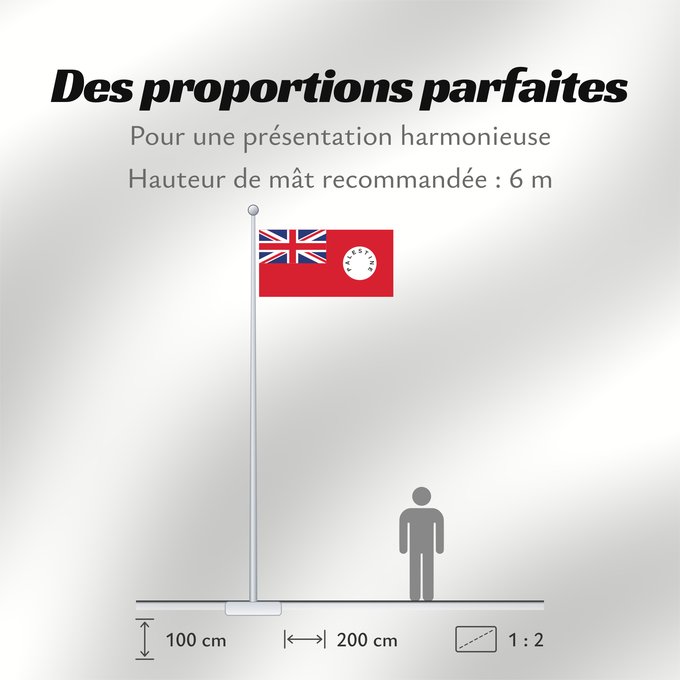 Proportions du drapeau : Palestine Mandate Ensign 1927-1948