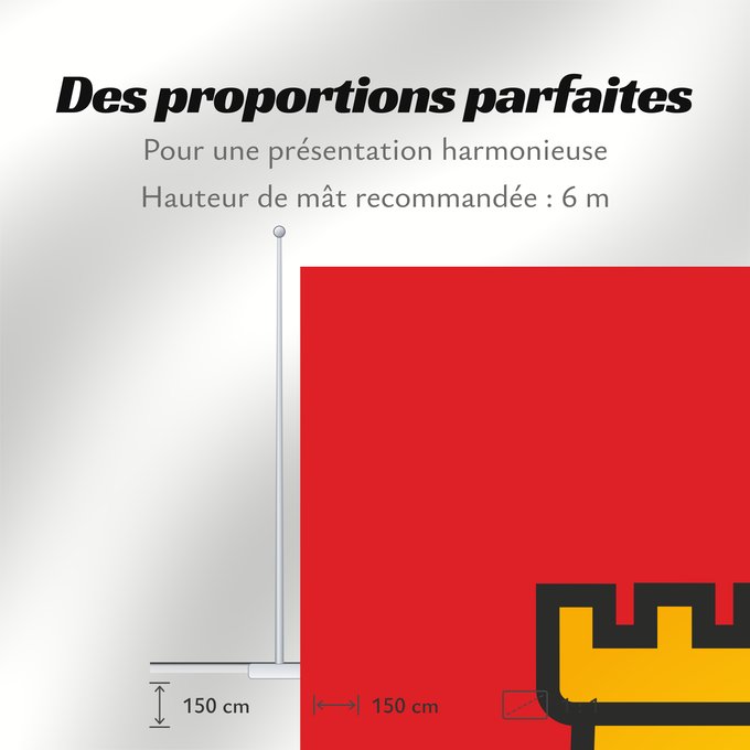Proportions du drapeau : Mocidade Portuguesa