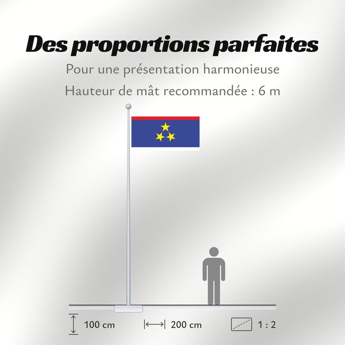 Proportions du drapeau : Vojvodina	Voïvodine	Voivodina	Wojwodina	Застава Војводине	Vojvodine	A Vajdaság	Voivodinei	Vojvodiny