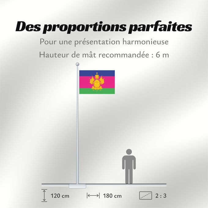 Proportions du drapeau : Krasnodar Krai	Krasnodar Krai 	Kraï de Krasnodar	Krai de Krasnodar	Krasnodar krai	Kraj di Krasnodar