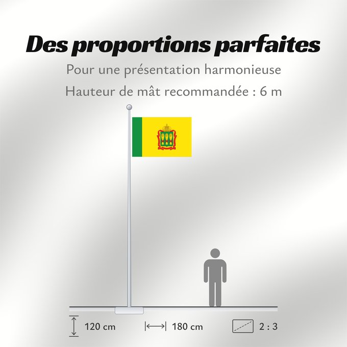 Proportions du drapeau : Penza Oblast Oblast de Penza Óblast de Penza Oblast Pensa
