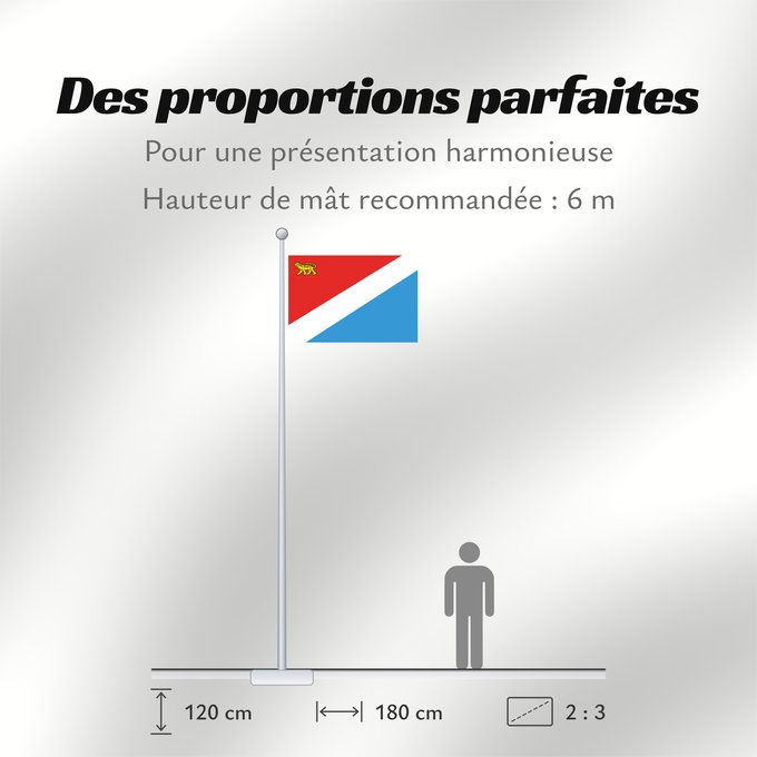 Proportions du drapeau : Primorsky Krai	Kraï du Primorie	 Krai de Primorie	Primorski Krai