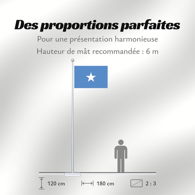 Proportions du drapeau : Somalia	Somalie	Somalië	علم الصومال	ソマリアの国旗	Прапор Сомалі