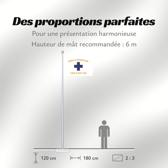 Proportions du drapeau : Mani Flag Greece Mani peninsula, Laconia, Greece, Europe Proporzec historycznego regionu Mani w Lakonii dawnej Sparcie