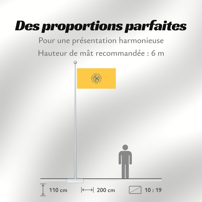 Proportions du drapeau : United States Public Health Service United States Public Health Service USPHS Service de santé publique des États-Unis Servicio de Salud Pública de los Estados Unidos Public Health Service der Vereinigten Staaten Servizio di sanità pubblica degli Stati U