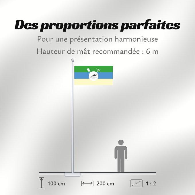 Proportions du drapeau : Bafokeng	Royal Bafokeng Nation	Nation Royale Bafokeng