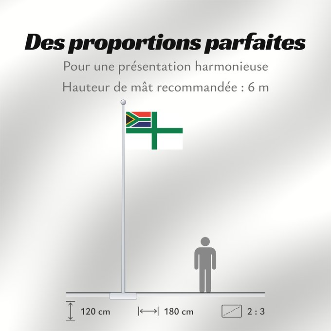 Proportions du drapeau : Naval Ensign of South Africa