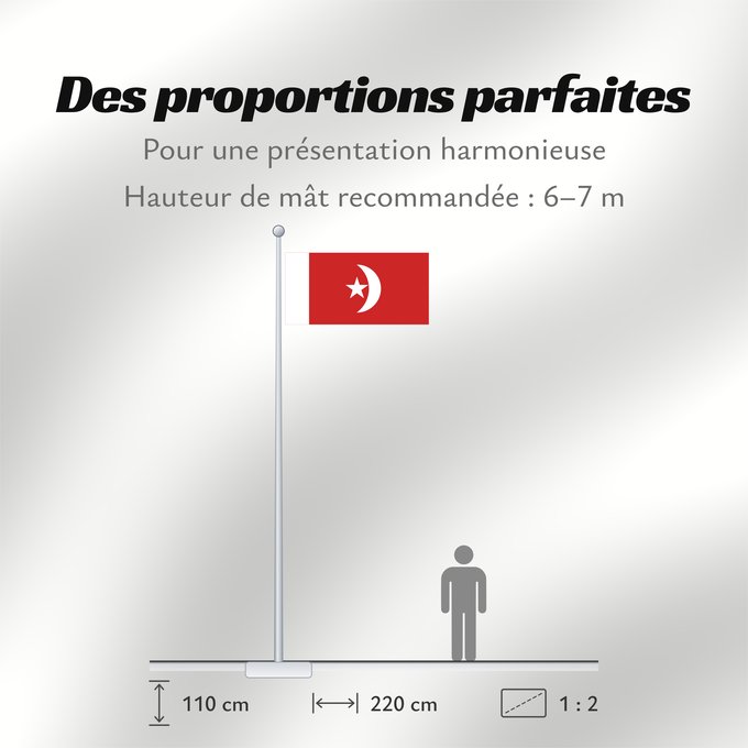 Proportions du drapeau : Umm al-Qaiwain Umm al-Quwain علم إمارة أم القيوين