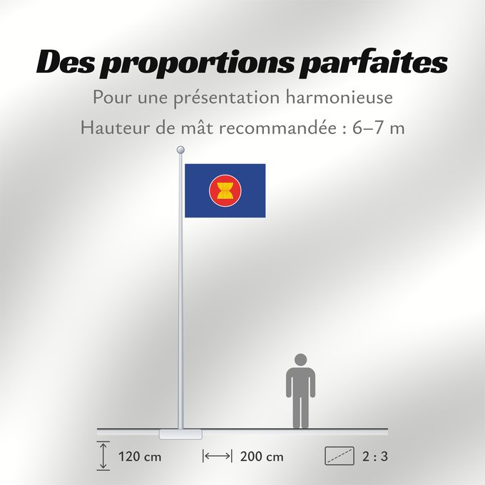 Proportions du drapeau : ASEAN