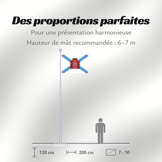 Proportions du drapeau : Cidade do Rio de Janeiro City of Rio de Janeiro Rio de Janeiro Río de Janeiro Stadt Rio de Janeiro