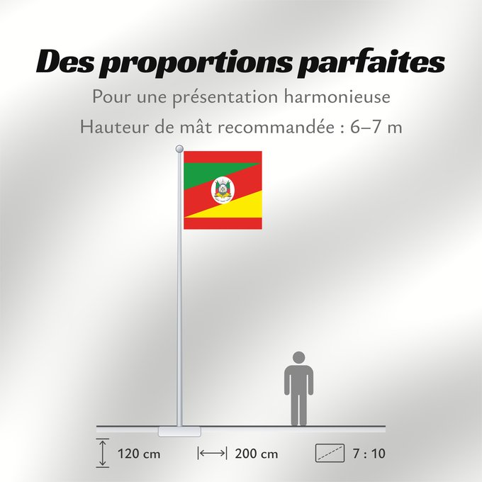 Proportions du drapeau : Rio Grande do Sul State of Rio Grande do Sul, Brazil Río Grande del Sur Estado do Rio Grande do Sul, Brasil