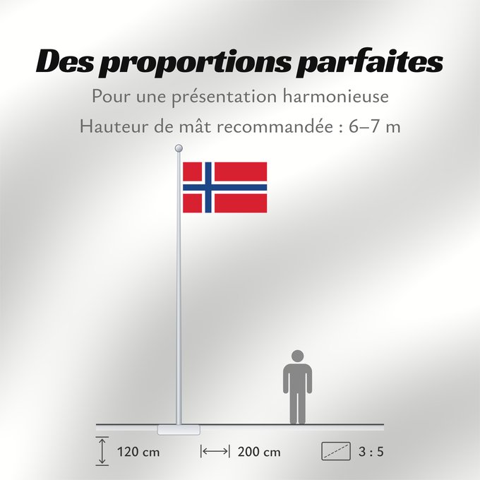 Proportions du drapeau : Bouvet Island