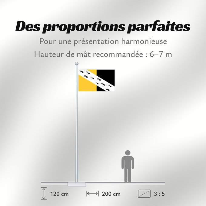 Proportions du drapeau : Norfolk