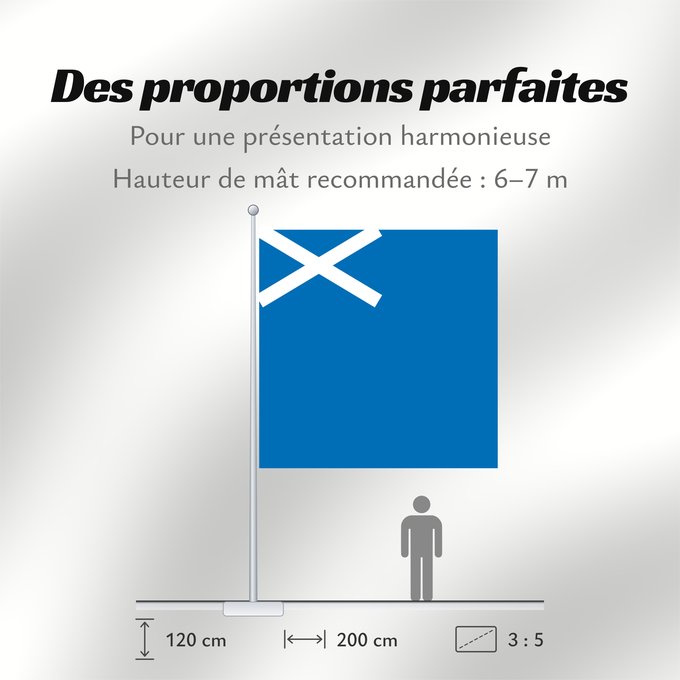 Proportions du drapeau : Scotland	L Écosse	Escocia	Schottland	Scozia	Schotland	Escócia	Szkocji	Scotlandes	علم اسكتلندا	Знаме на Шотландия	Banniel Bro-Skos	Skotská vlajka	Yr Alban	Skotlands	Σημαία της Σκωτίας	Skotio	Šotimaa lipp	پرچم اسکاتلند	Skotlannin	HAlban	H-Alba	Brattagh ny h