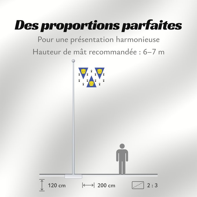 Proportions du drapeau : Shropshire