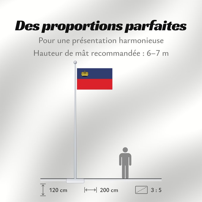 Proportions du drapeau : Liechtenstein Сцяг Ліхтэнштэйна Liĥtenŝtejno Liechtensteingo bandera Ala Liechtensteinê Dal Liechtenstein Флаг Лихтенштейна Lihtenštajna Прапор Ліхтенштейну