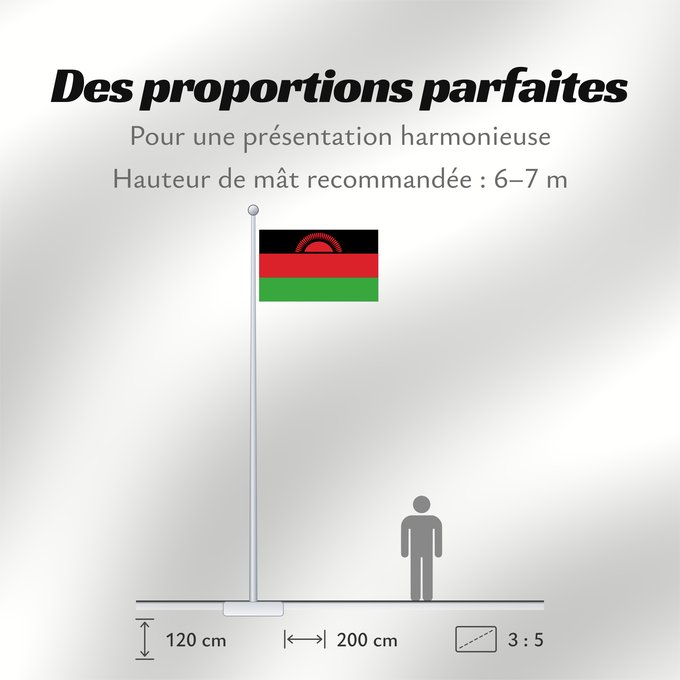 Proportions du drapeau : Malawi Malaui የማላዊ ሰንደቅ ዓላማ علم ملاوي Malawis Malavio Maláive Mbendera ya Malaŵi Флаг Малави Malavija Malaawi