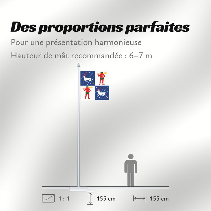 Proportions du drapeau : Norrbottens län vapenflagga	Norrbotten County in Sweden	Norrbotten	Norrbottens läns vapenflagga