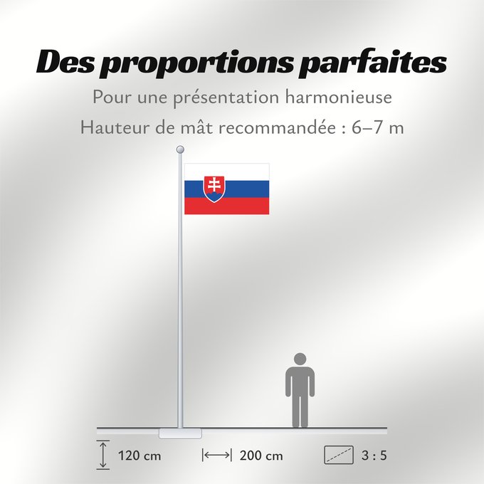 Proportions du drapeau : Slovakia	Slovakia. Image from here, colors	Slovaquie	Eslovaquia	Slowakei	Slovacchia	Slowakije	Eslováquia	Słowacji	Сцяг Славакіі	Национално знаме на Словакия	Slovačke	Slovenská vlajka	Slovakiets	Σημαία της Σλοβακίας	Slovaki lipp	Slovakian	Slóvaice	Szlováki