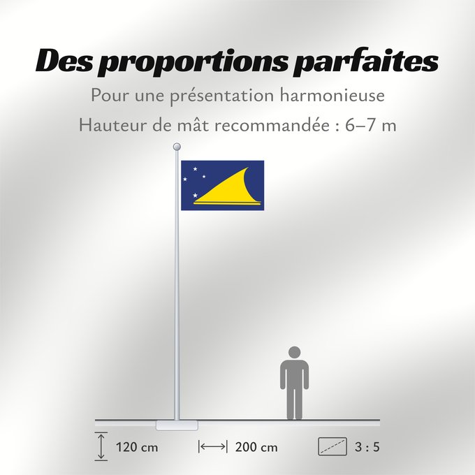 Proportions du drapeau : Tokelau Tokelau since May 2008 Tokelau que fuera adoptada en mayo de 2008 por el parlamento local de este territorio dependiente de Nueva Zelanda Pīwari o Tokelau