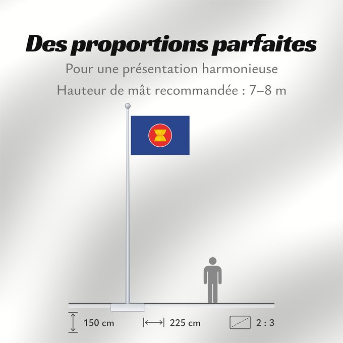 Proportions du drapeau : ASEAN