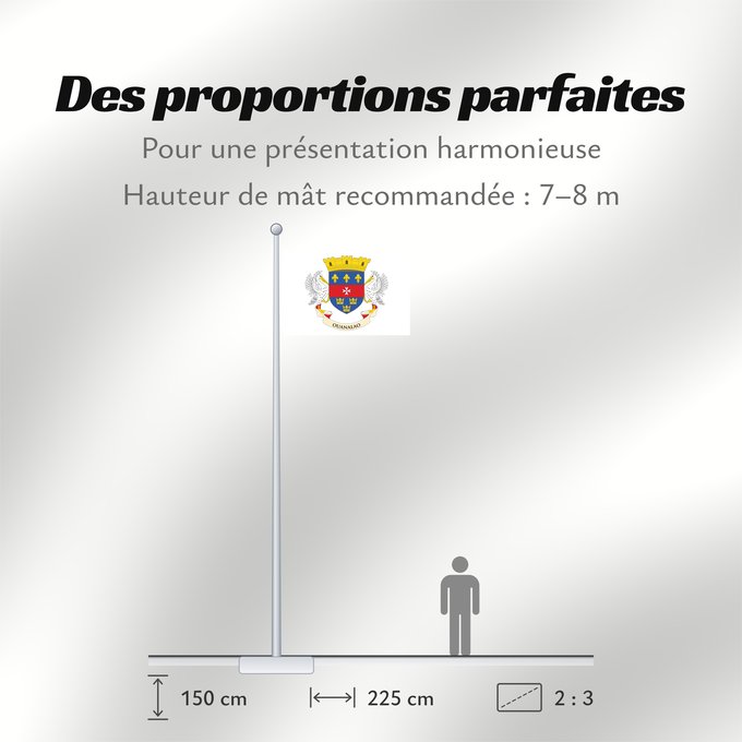 Proportions du drapeau : Saint Barthélemy