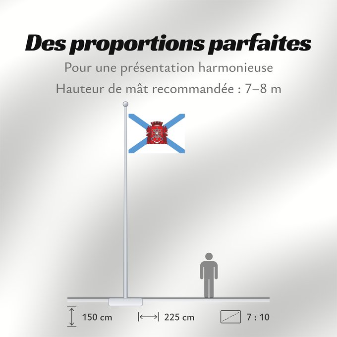 Proportions du drapeau : Cidade do Rio de Janeiro City of Rio de Janeiro Rio de Janeiro Río de Janeiro Stadt Rio de Janeiro