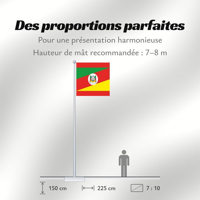 Proportions du drapeau : Rio Grande do Sul State of Rio Grande do Sul, Brazil Río Grande del Sur Estado do Rio Grande do Sul, Brasil