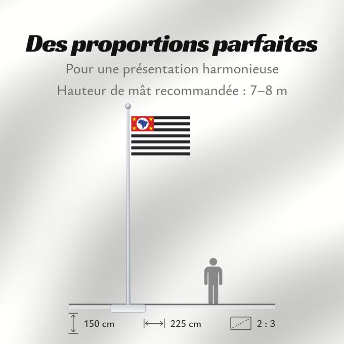 Proportions du drapeau : São Paulo	Sao Paulo	São Paulo, Brasil