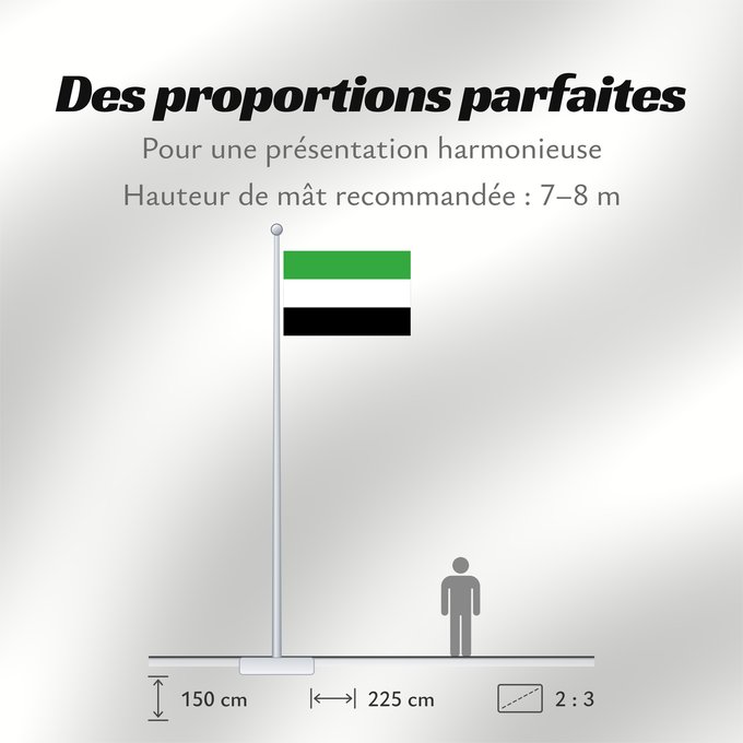 Proportions du drapeau : Extremadura, Spain Extremadura Extrémadure ou Estrémadure Extremadura