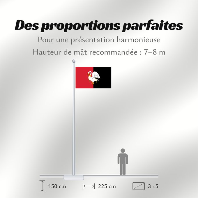 Proportions du drapeau : Buckinghamshire