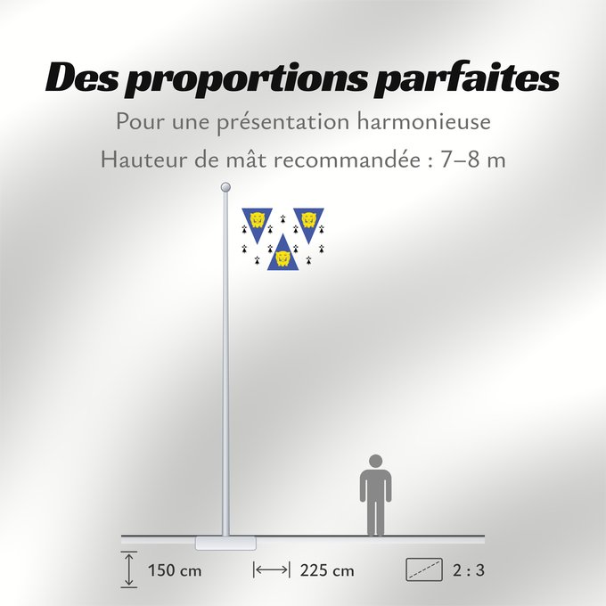 Proportions du drapeau : Shropshire
