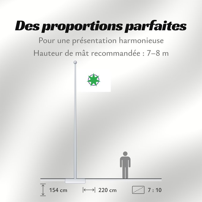 Proportions du drapeau : Aomori
