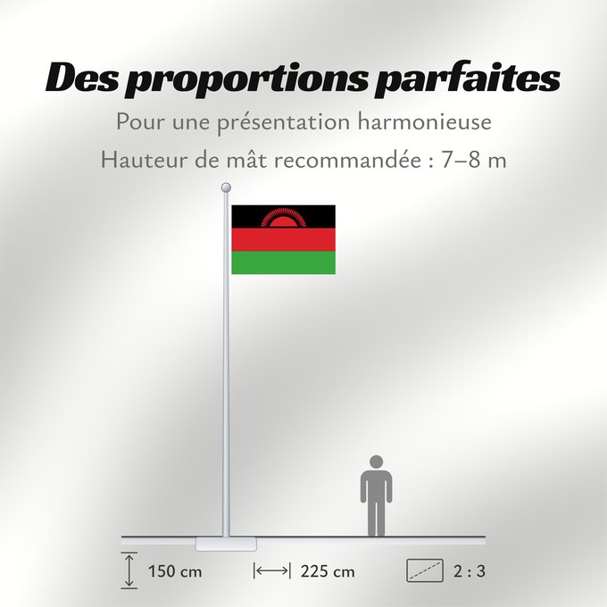 Proportions du drapeau : Malawi Malaui የማላዊ ሰንደቅ ዓላማ علم ملاوي Malawis Malavio Maláive Mbendera ya Malaŵi Флаг Малави Malavija Malaawi