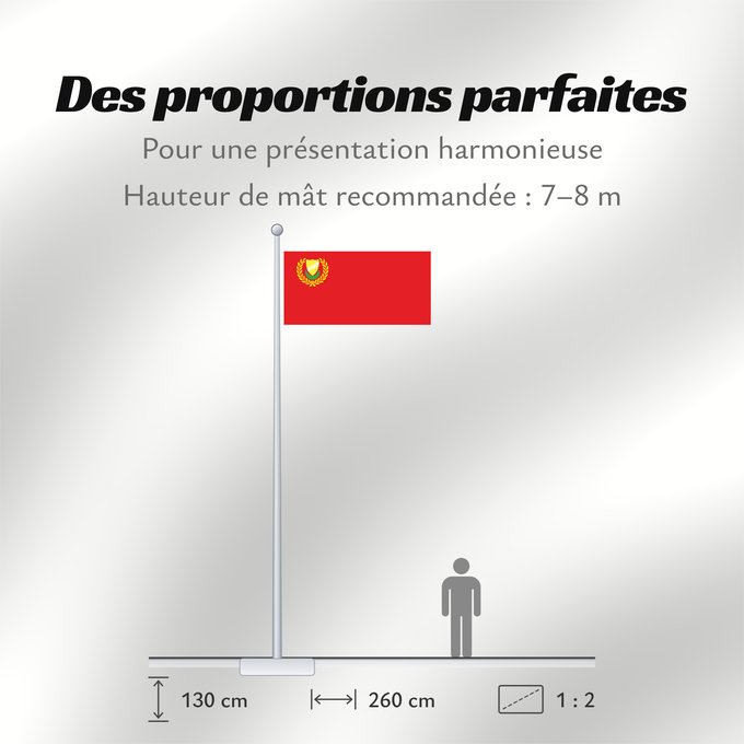 Proportions du drapeau : Kedah Malaysian state of Kedah. version Kedah