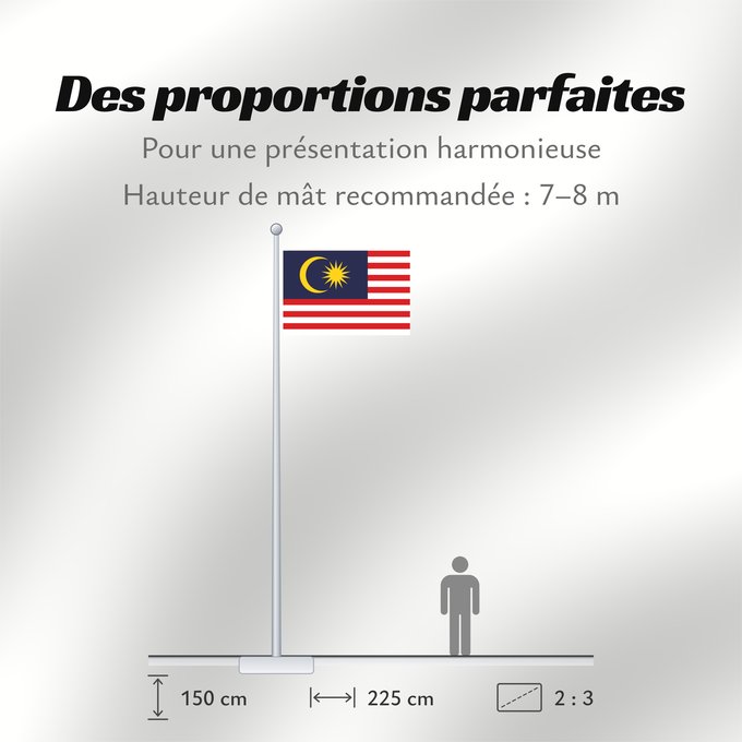Proportions du drapeau : Malaysia	Malaysia – Jalur Gemilang  Stripes of Glory	Malaisie	Malasia	علم ماليزيا	Malaysia / بنديرا مليسيا	Malajzio	Malaisia lipp	Watawat ng Malaysia	​Mâ-lòi-sî-â koet-khì	馬来西亜の国旗	ទង់ជាតិម៉ាឡេស៊ី	Malaysi	ທຸງຊາດມາເລເຊຍ	​馬來西亞之國旗	Malaysia – Jalur Gemilang / 