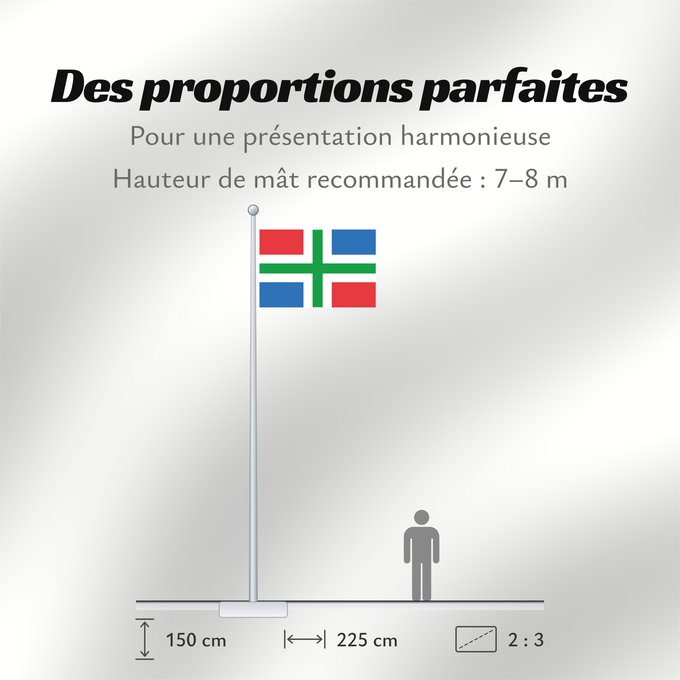 Proportions du drapeau : Groningen	Province of Groningen, Netherlands	Groningue	Groninga